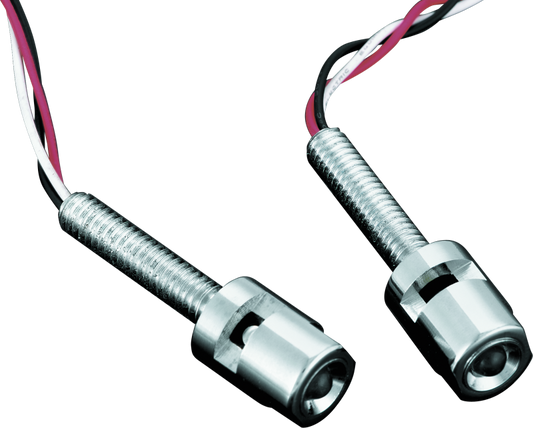 Kuryakyn LED License Plate Light With Red Accent Light Universal Chrome - Racecraft Industries