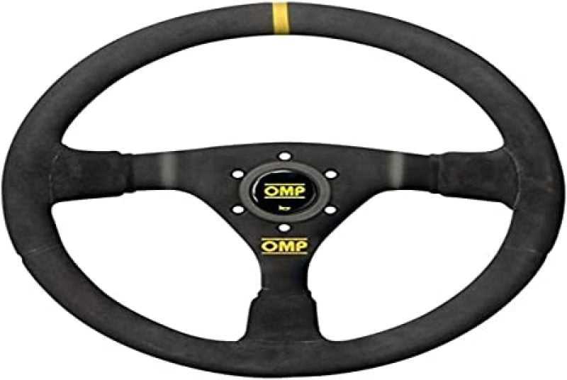 OMP WRC Mid-Depth 350mm Dished - Small Suede (Black) - Racecraft Industries