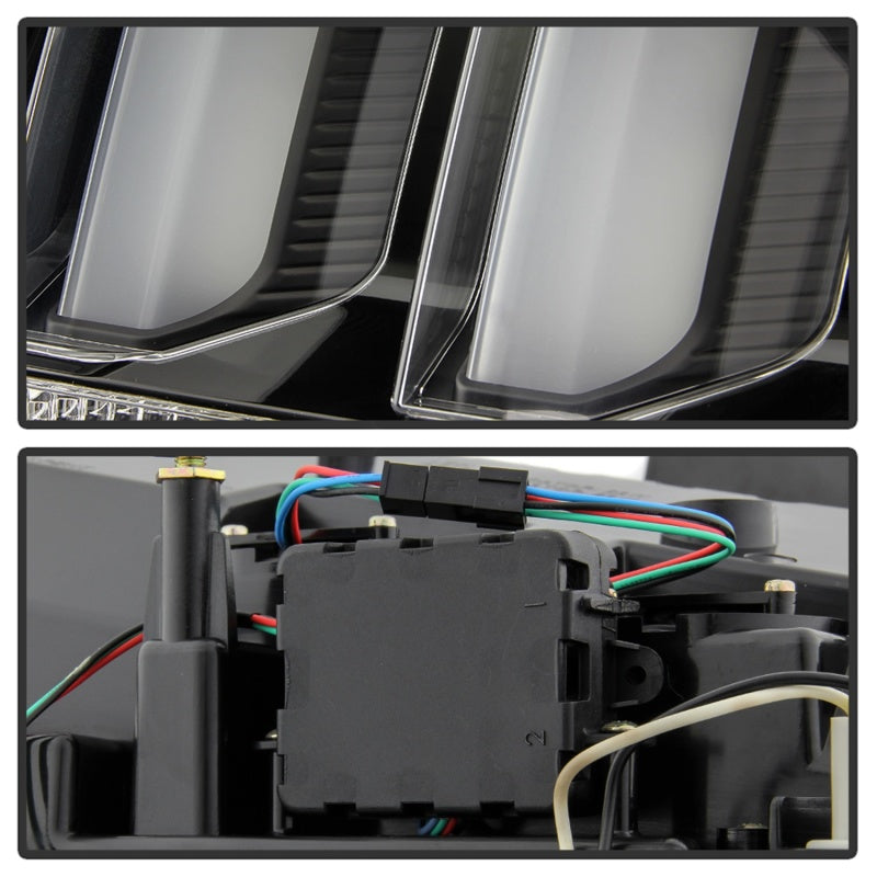 Spyder 05-09 Ford Mustang (White Light Bar) LED Tail Lights - Black ALT-YD-FM05V3-LED-BK - Racecraft Industries