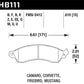 Hawk 1990-1990 Chevy Camaro Iroc-Z (w/Heavy Duty Brakes) High Perf. Street 5.0 Front Brake Pads - Racecraft Industries