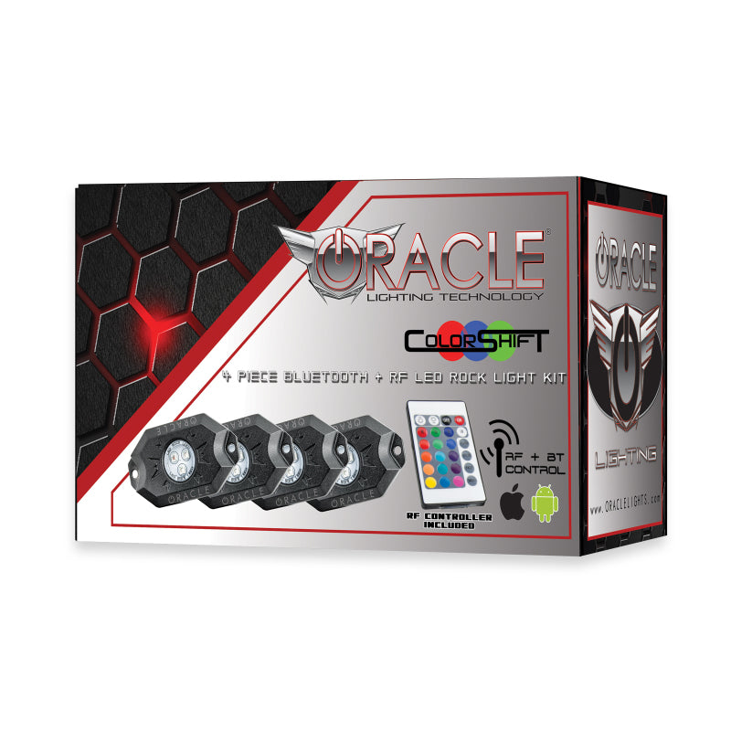 Oracle Bluetooth + RF Underbody Rock Light Kit - 4 PCS - ColorSHIFT SEE WARRANTY - Racecraft Industries