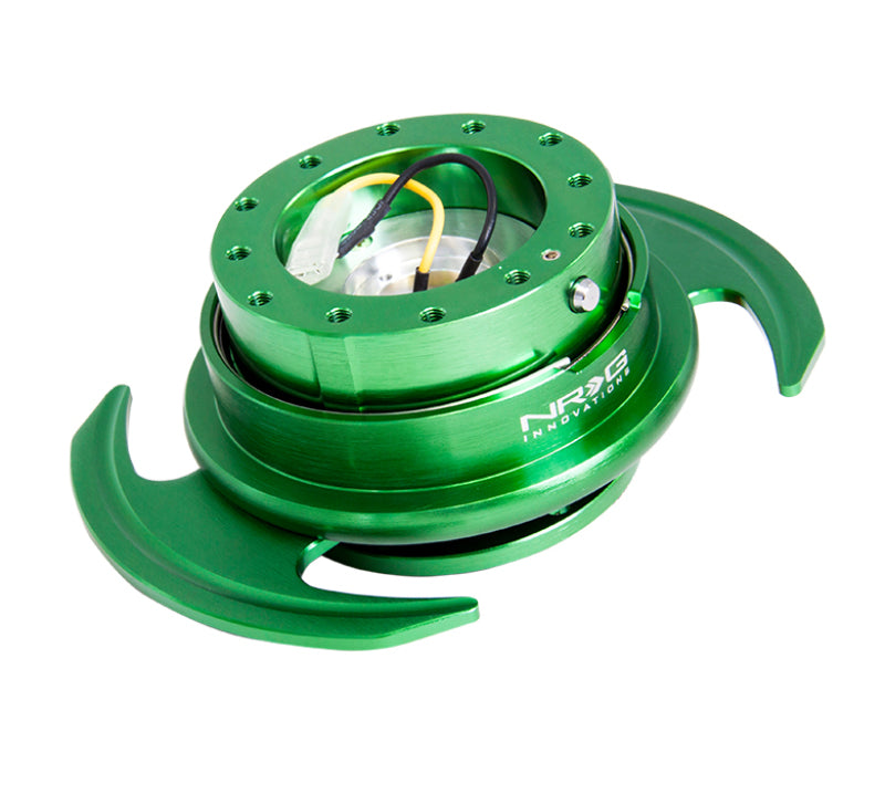 NRG Quick Release Kit Gen 3.0 - Green Body / Green Ring w/Handles - Racecraft Industries