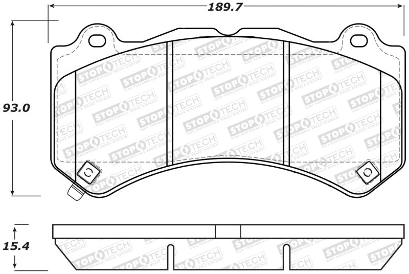StopTech Performance 09-15 Cadillac CTS Front Brake Pads - Racecraft Industries