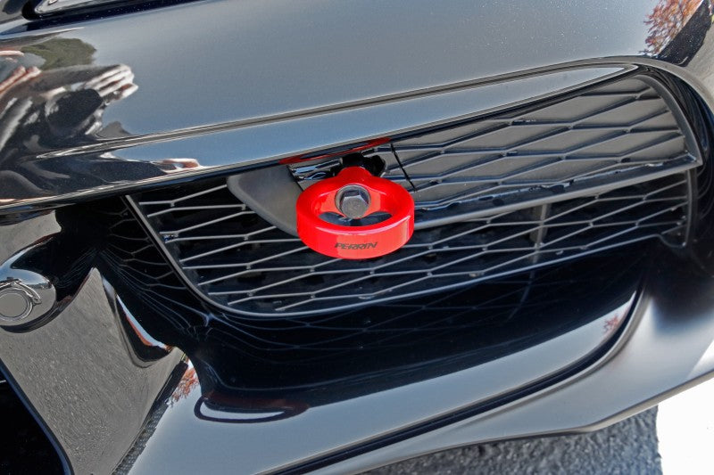 Perrin 2020 Toyota Supra Tow Hook Kit (Front) - Red - Racecraft Industries
