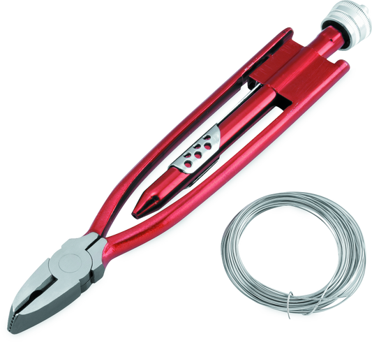BikeMaster 9in Safety Wire Pliers w/ Wire - Racecraft Industries