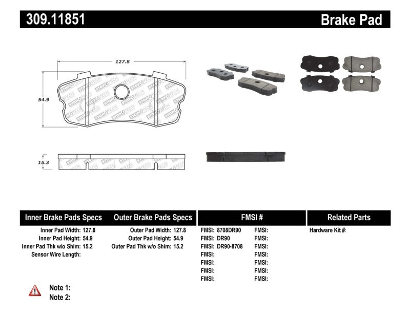 StopTech Performance 06-09 Chvy Corvette Z06 Rear Brake Pads - Racecraft Industries