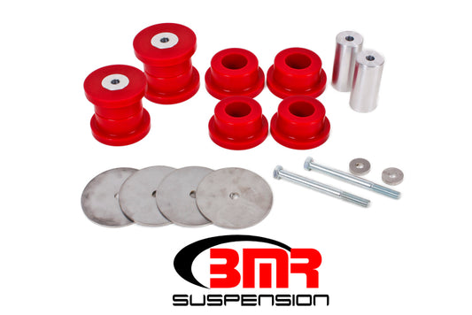 BMR 16-17 6th Gen Camaro Rear Cradle Bushing Kit (Polyurethane) - Red - Racecraft Industries