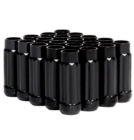 BLOX Racing 12-Sided P17 Tuner Lug Nuts 12x1.25 - Black Steel - Set of 20 - Racecraft Industries