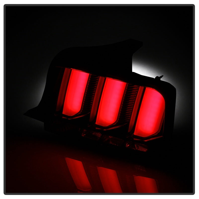 Spyder 05-09 Ford Mustang (Red Light Bar) LED Tail Lights - Black ALT-YD-FM05V3-RBLED-BK - Racecraft Industries