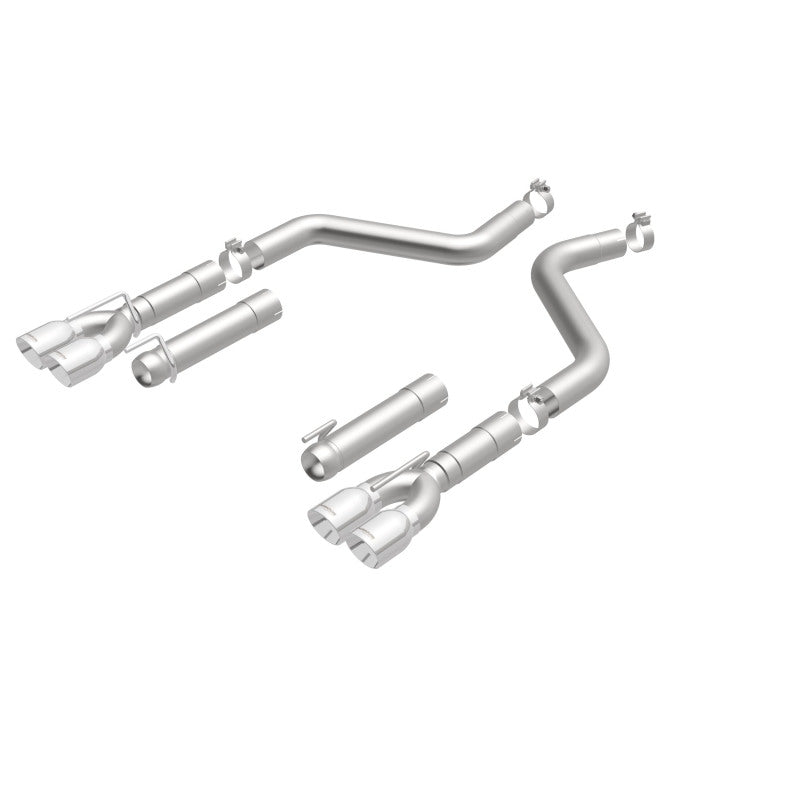MagnaFlow Axle-Back, SS, 3in, Quad Split Rear 3.5 Tips 2015 Dodge Challenger incl SRT Hellcat - Racecraft Industries