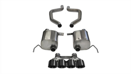 Corsa 2017-2019 Chevy Corvette Z06 3in Axle Back Exhaust Black Quad 4.5in Tip (Xtreme) - Racecraft Industries