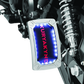 Kuryakyn Nova Curved Vertical Mount Side License Plate Holder Chrome - Racecraft Industries