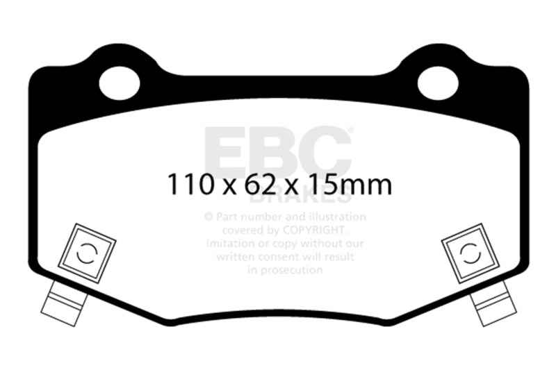 EBC 16+ Cadillac ATS-V 3.6 Twin Turbo Yellowstuff Rear Brake Pads - Racecraft Industries