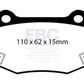 EBC 14+ Chevrolet Corvette Stingray (C7) 6.2 Bluestuff Rear Brake Pads - Racecraft Industries