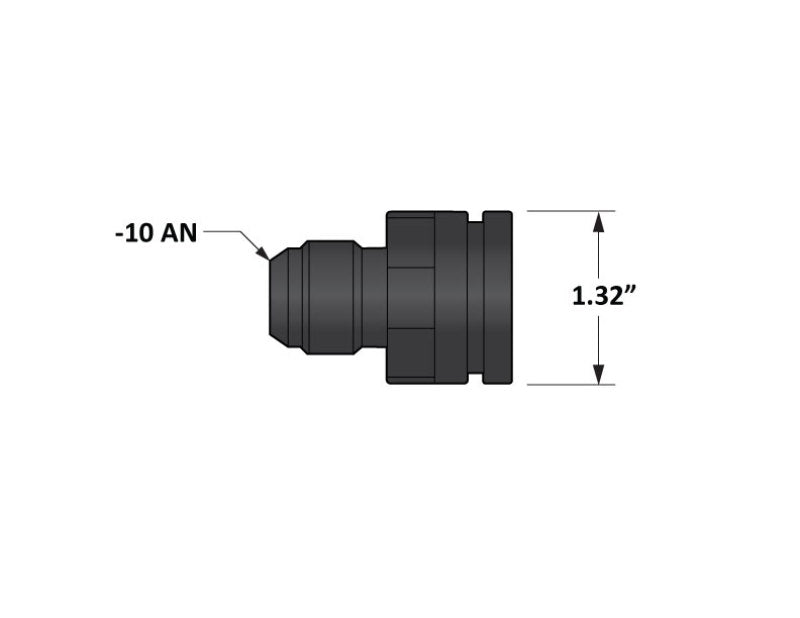 Fleece Performance Universal Billet Aluminum Adapter Fitting -10AN Male to 1.325in O-Ring Bore - Racecraft Industries