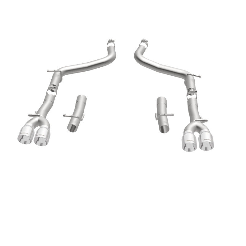 MagnaFlow Axle-Back, SS, 2.5in, Quad Split Rear 3.5in Tip 2015 Dodge Challenger 3.6L V6 - Racecraft Industries