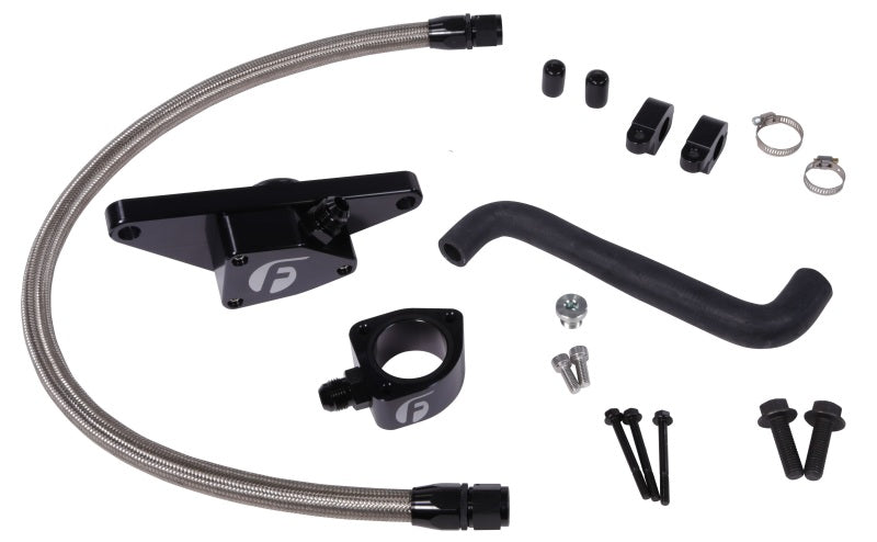 Fleece Performance 06-07 Auto Trans Cummins Coolant Bypass Kit w/ Stainless Steel Braided Line - Racecraft Industries