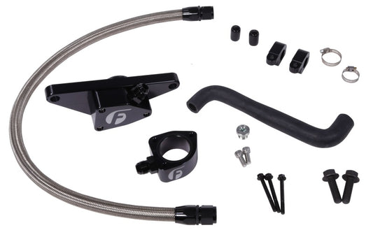 Fleece Performance 06-07 Auto Trans Cummins Coolant Bypass Kit w/ Stainless Steel Braided Line - Racecraft Industries