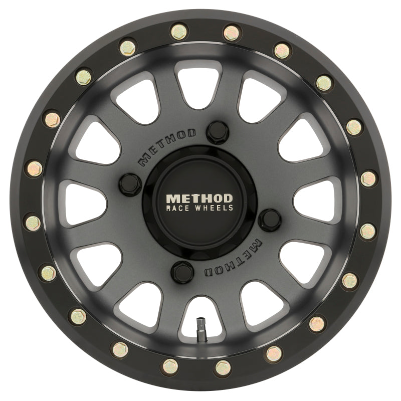 Method MR401 UTV Beadlock 15x7 / 4+3/13mm Offset / 4x136 / 106mm CB Titanium Wheel- Matte Black Ring - Racecraft Industries