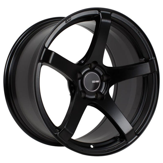 Enkei Kojin 18x8.5 45mm Offset 5x100 Bolt Pattern 72.6mm Bore Dia Matte Black Wheel - Racecraft Industries