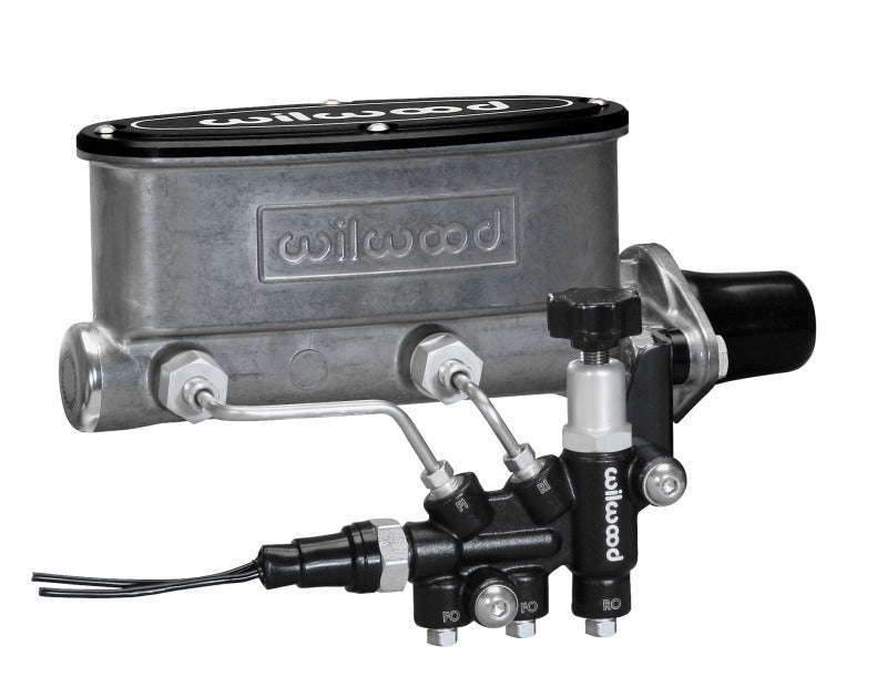 Wilwood HV Tandem M/C Kit w L/H Bracket & Prop Valve - 1 1/8in Bore - Racecraft Industries