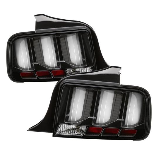 Spyder 05-09 Ford Mustang (White Light Bar) LED Tail Lights - Black ALT-YD-FM05V3-LED-BK - Racecraft Industries