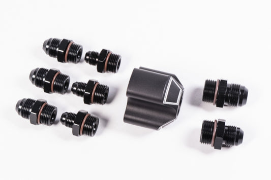 Radium Engineering 3 Into 1 Distribution Block w/ Fittings - Racecraft Industries