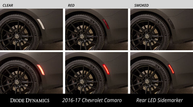 Diode Dynamics 16-21 Chevrolet Camaro LED Sidemarkers Smoked (set) - Racecraft Industries