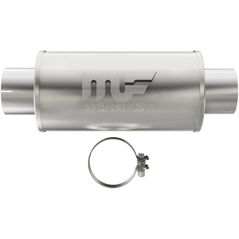 MagnaFlow Muffler Mag DSL SS 7x7x14 4in Inlet 4in Outlet - Racecraft Industries