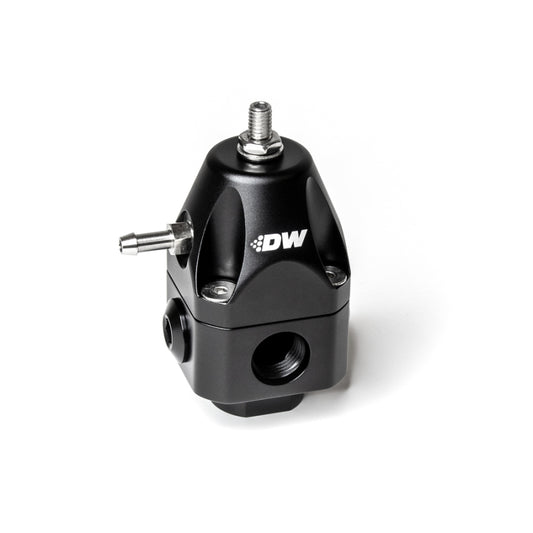 DeatschWerks DWR1000c Adjustable Fuel Pressure Regulator Dual 6AN Inlet and 6AN Outlet - Black - Racecraft Industries