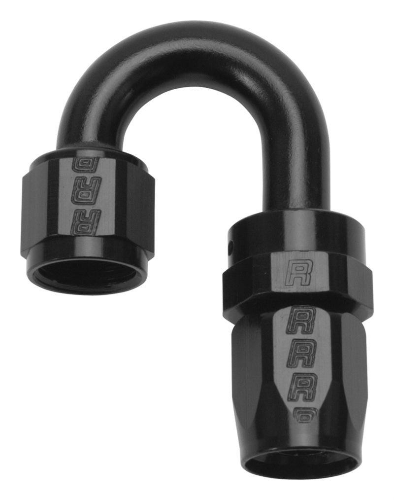 Russell Performance -6 AN Black 180 Degree Full Flow Swivel Hose End - Racecraft Industries