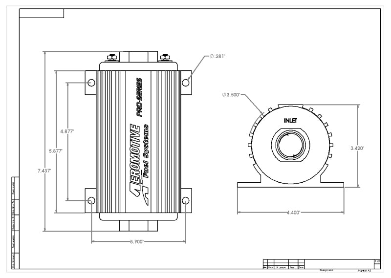 Aeromotive Pro-Series Fuel Pump - EFI or Carbureted Applications - Racecraft Industries