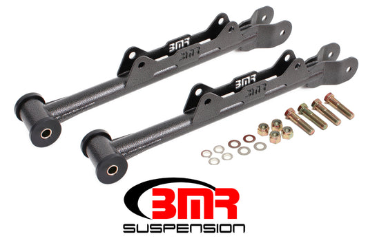 BMR 10-15 5th Gen Camaro Chrome Moly Non-Adj. Rear Lower Control Arms (Delrin) - Black Hammertone - Racecraft Industries