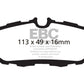 EBC 10-14 Ford Mustang 3.7 Yellowstuff Rear Brake Pads - Racecraft Industries