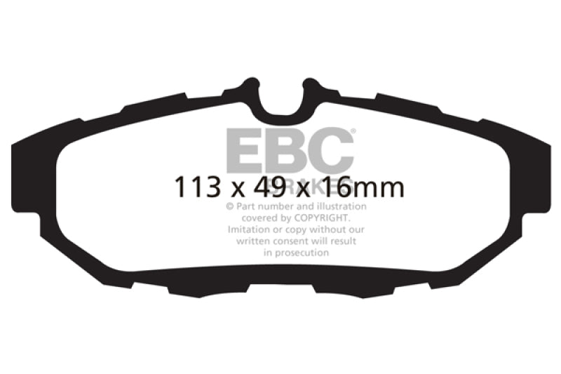 EBC 10-14 Ford Mustang 3.7 Yellowstuff Rear Brake Pads - Racecraft Industries