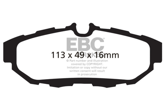 EBC 10-14 Ford Mustang 3.7 Yellowstuff Rear Brake Pads - Racecraft Industries