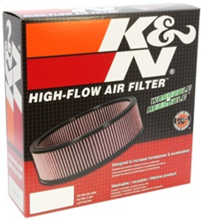 K&N Custom Air Filter - Oval - 11.5in O/S L x 8.125in O/S W x 2in H - Racecraft Industries