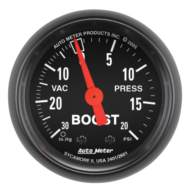 Autometer Z Series 52mm 20 PSI Mechanical Boost Vacumm Gauge - Racecraft Industries