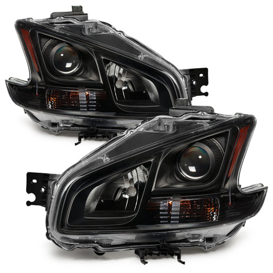 xTune 09-14 Nissan Maxima Halogen ONLY (No HID) OEM Style Headlights - Black HD-JH-NM09-AM-BK - Racecraft Industries