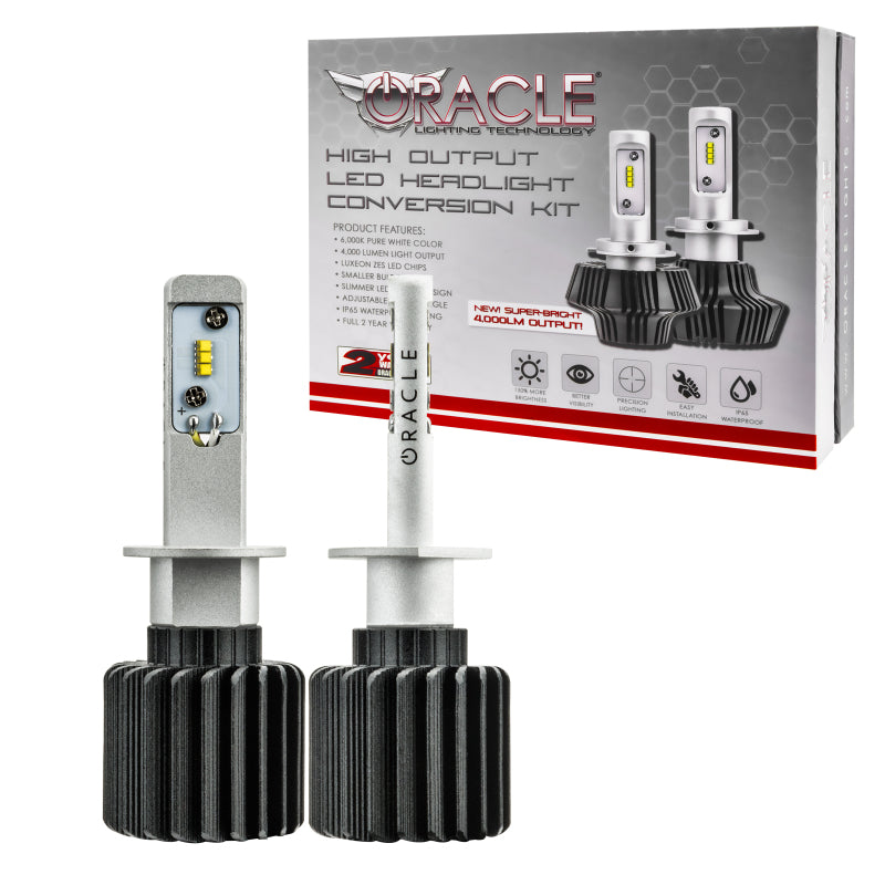Oracle H1 4000 Lumen LED Headlight Bulbs (Pair) - 6000K SEE WARRANTY - Racecraft Industries