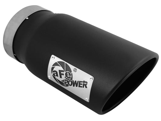 aFe Diesel Exhaust Tip Bolt On Black 5in Inlet x 6in Outlet x 12in Long - Racecraft Industries