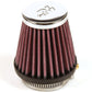 K&N Universal Chrome Filter 1 15/16 inch FLG / 3 inch Base / 2 inch Top / 3 inch Height - Racecraft Industries