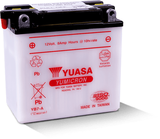 Yuasa YB7-A Yumicron 12-Volt Battery - Racecraft Industries