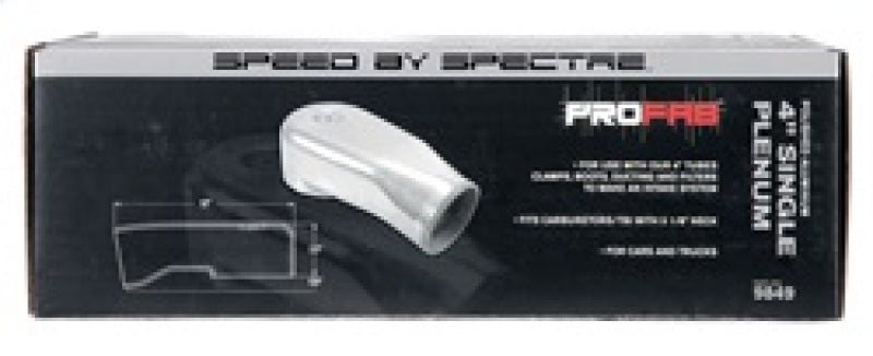 Spectre Plenum 4in. OD x 9in. (Air Cleaner to Stud Inlet) - Single - Racecraft Industries