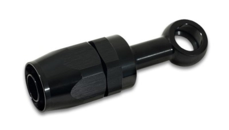 Vibrant -8AN Banjo Hose End Fitting for use with M12 or 7/16in Banjo Bolt - Aluminum Black - Racecraft Industries