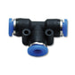 Vibrant Union inTin Pneumatic Vacuum Fitting - for use with 1/4in (6mm) OD tubing - Racecraft Industries