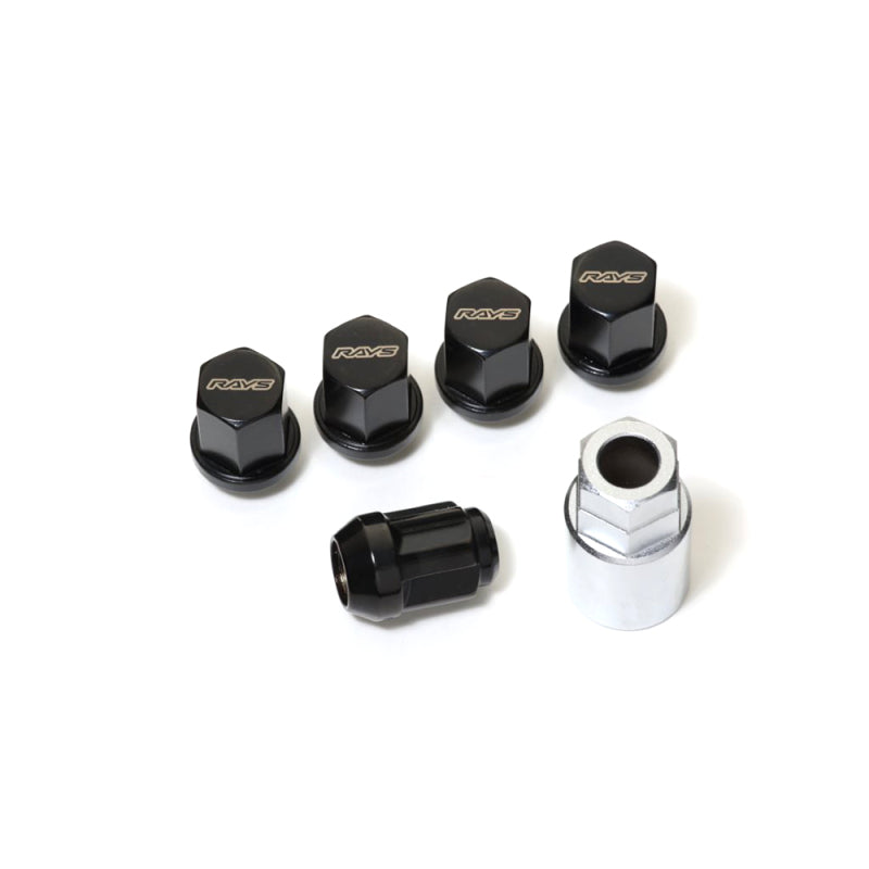 Rays 19 Hex Lock & Lug Nut Set M14 x 1.5 - Black - Racecraft Industries