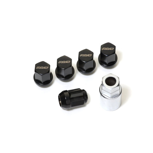 Rays 19 Hex Lock & Lug Nut Set M14 x 1.5 - Black - Racecraft Industries