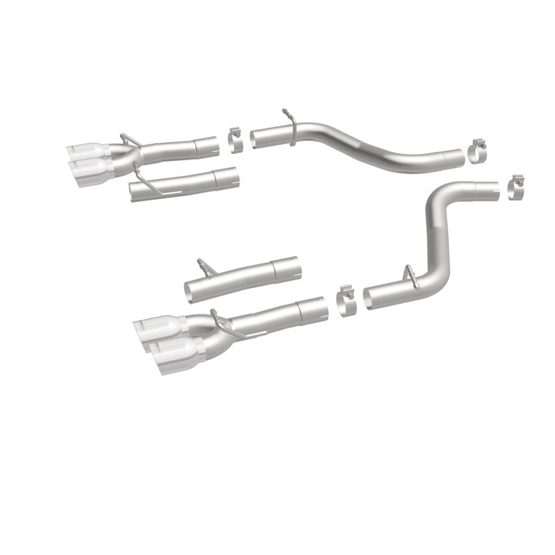 MagnaFlow Axle-Back, SS, 2.5in, Quad Split Rear 3.5in Tip 2015 Dodge Challenger 3.6L V6 - Racecraft Industries