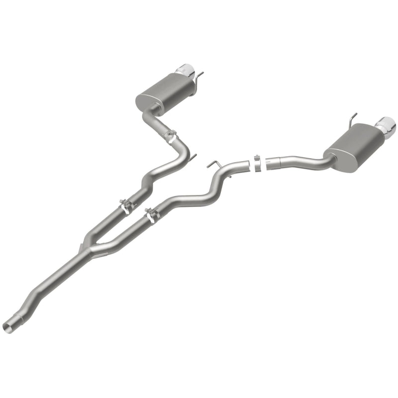 MagnaFlow Cat Back, SS, 2.5in, Street, Dual Split Polished 4.5in Tips 2015 Ford Mustang Ecoboost - Racecraft Industries